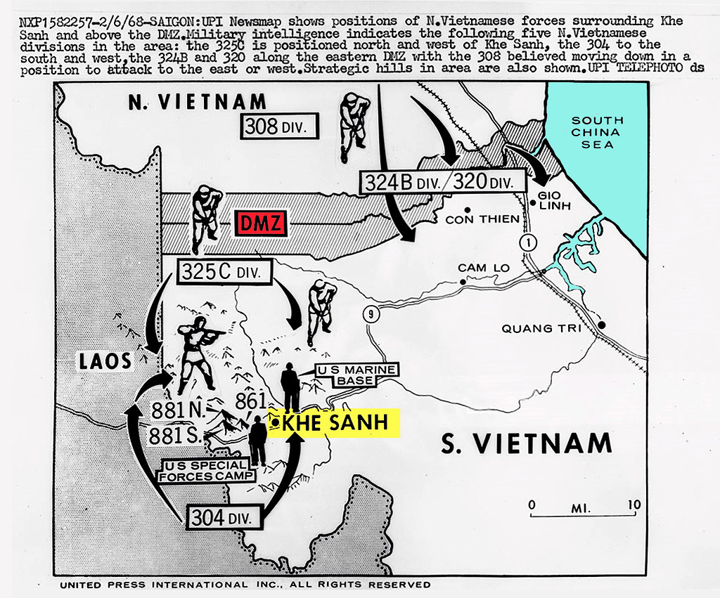 Vietnam War 1968 Khe Sanh Map Of North And South Vietn Flickr