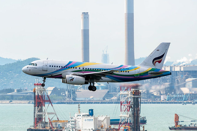 HS-PGN | Airbus A319-100 | Bangkok Airways | Hong Kong International Airport | May 2018