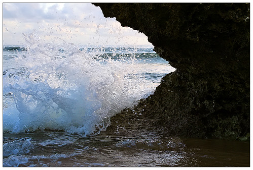 blue sky white black beach yellow clouds sunrise photo sand rocks waves wave spray atlantic barbados caribbean reef bathsheba atlanticocean soupbowl eastcoast 1on1 oceanspray thecontinuum 2for2 lonelyobjectsgroup datsevolution