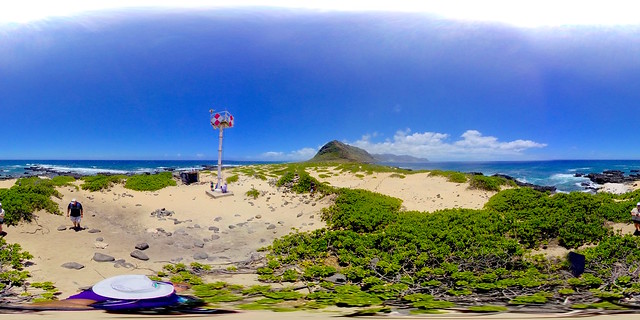 The Lighthouse at the Ka'ena Point Natural Area Reserve, O'ahu, Hawai'i - a 360° Equirectangular VR