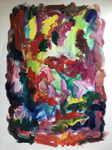 Susan Marx, Chasing Reds, 2018, 48x36, acrylic on canvas