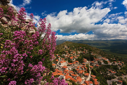karytaina village traditional peloponese greece mountains spring blooming landscape nature outdoors travel traveler view awesomeview wide sky clouds wideangle flowers