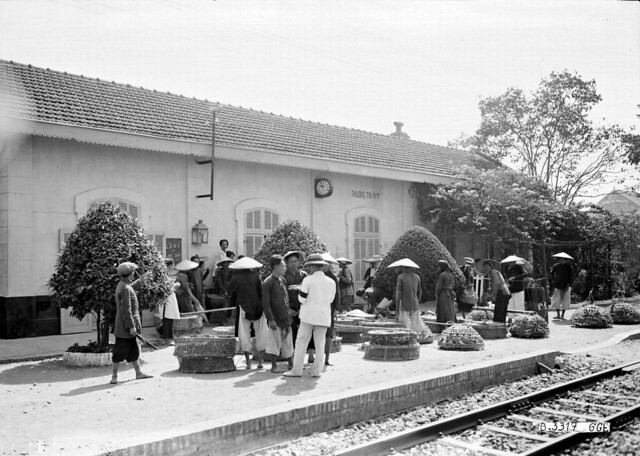 HA DONG 1920-1929 - Arrivée des trains en gare de Thuong Tin