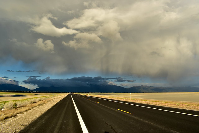 Thunderstorm road