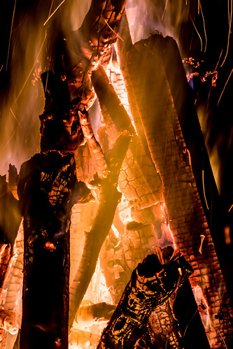 fire bonfire embers combustion night pyro pyrotechnics
