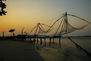 Chinese Fishing Nets at Sundown, Fort Kochi, Kerala, India