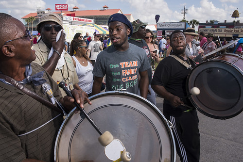 7th Ward Hunters during Jazz Fest day 4 on May 3, 2018. Photo by Ryan Hodgson-Rigsbee RHRphoto.com