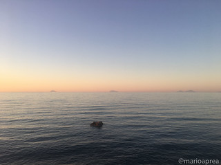 Sunset with Eolie islands
