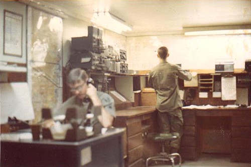 1970: inside the communications center in nha trang