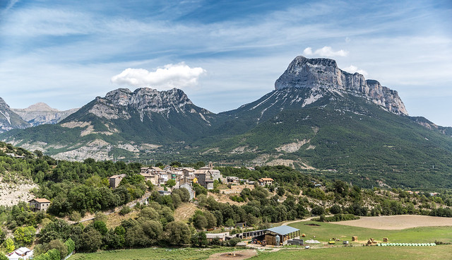 Two mountains and a Medieval Village