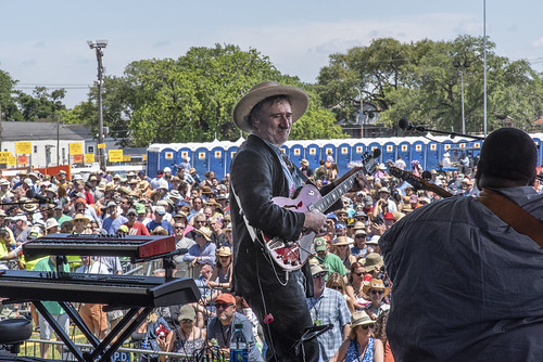 Jon Cleary on Day 1 of Jazz Fest - 4.27.18. Photo by Marc PoKempner.