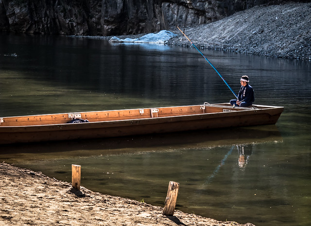 Fishing at the banks of Satetsu River