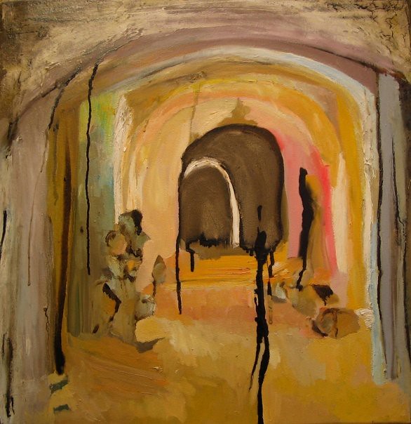 Cunicolo - 57x57 cm. Oil on canvas 2007