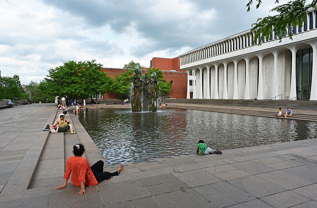Fountain Pool and Robertson Hall, Woodrow Wilson School of Public and International Affairs, Princeton University