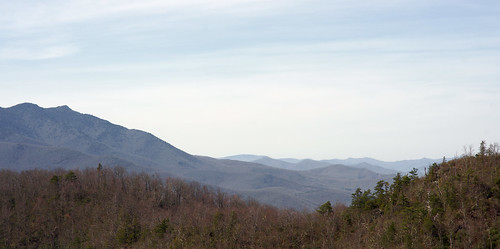 landscape scenic distant mountains northcarolina spring trees