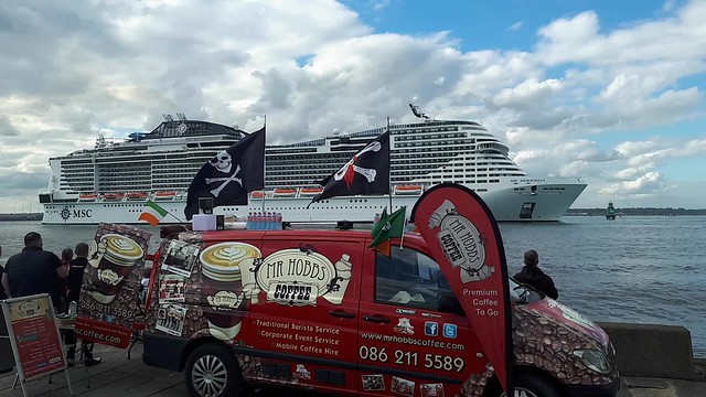 MSC Meraviglia Cruise Liner leaving Dublin Port 6th May 2018