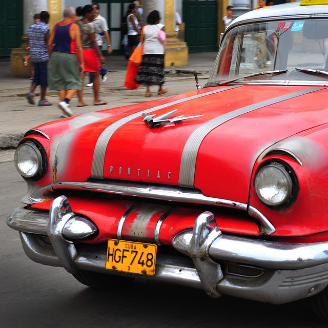 Red Pontiac 1955
