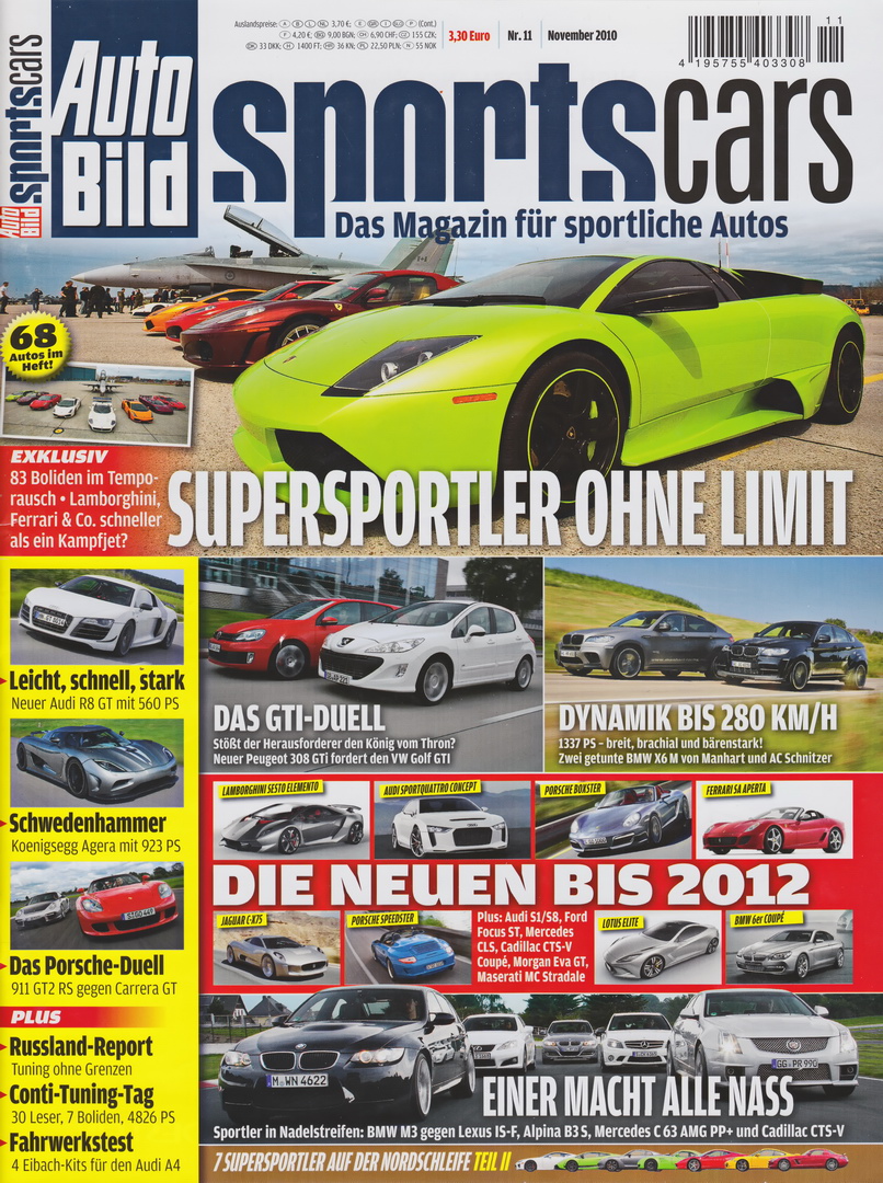 Image of Auto Bild Sportscars - 2010-11 - Cover