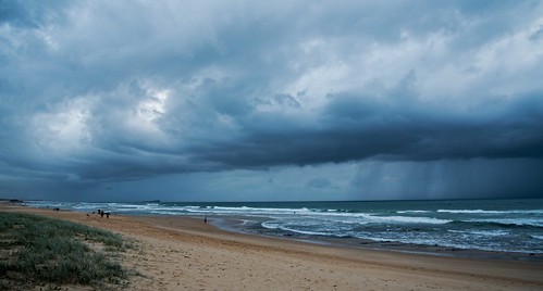beach sand storm clouds