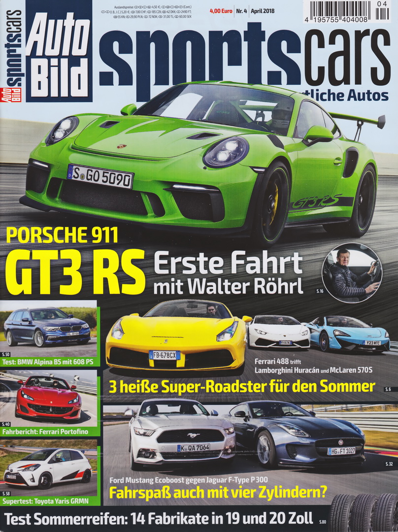 Image of Auto Bild Sportscars - 2018-04 - Cover