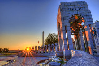 WWII Memorial & Washington Monument sunrise