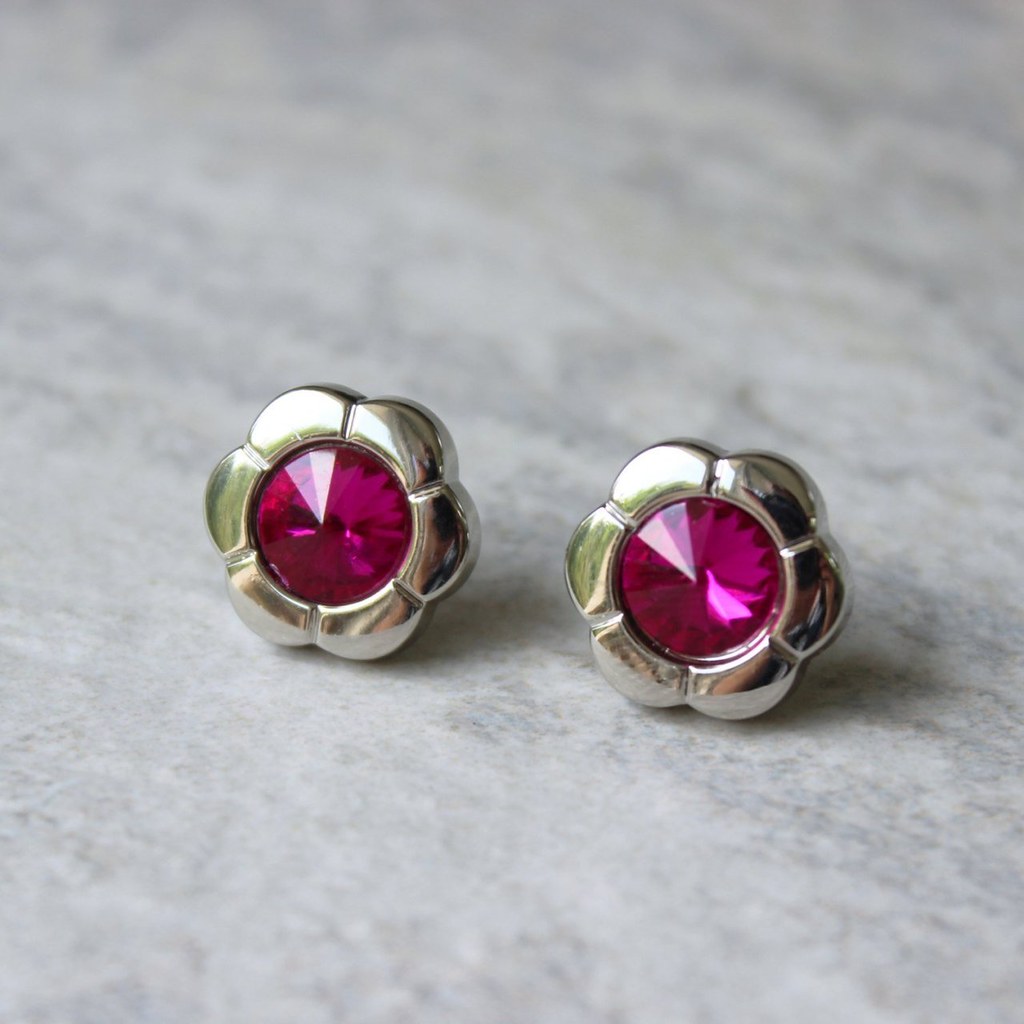 Hot Pink Earrings, Bridesmaid Earrings, Hot Pink Jewelry, … | Flickr