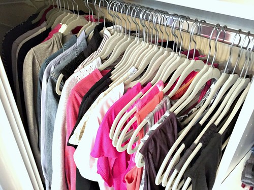 clothing in closet