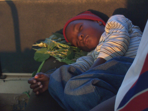 bus girl child sleep pillow zimbabwe mwana
