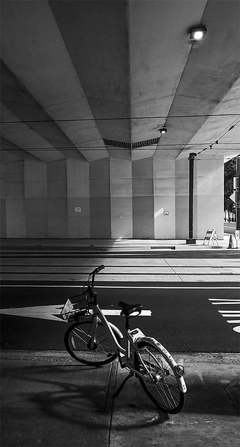 bike, bridge