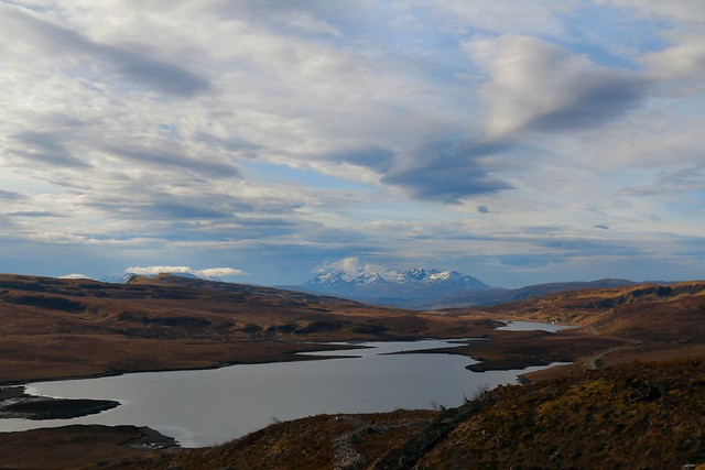 10th April 2018. Loch Leathan, Loch Fada and the Black Cuilin from Storr, Trotternish, Isle of Skye, Inverness-shire, Scotland