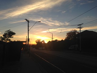 Sunset on Doncaster Road, North Balwyn
