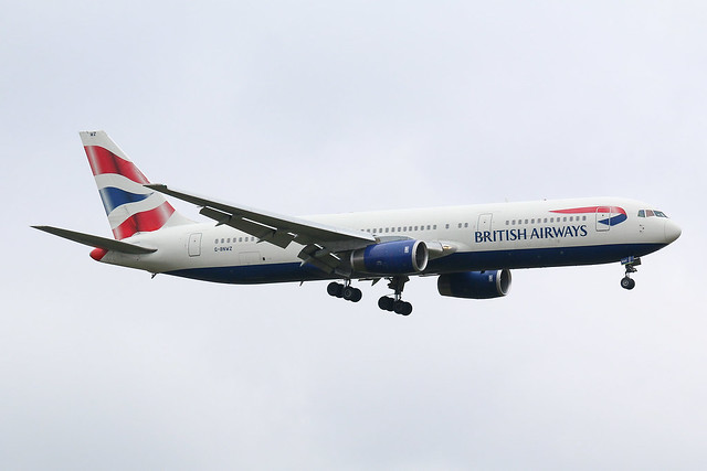 British Airways Boeing 767-300 G-BNWZ at London Heathrow 30th March 2018