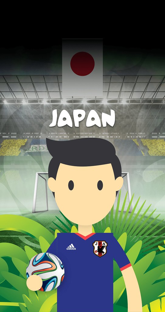 Team Japan - Football World Cup 2014 iPhone 6/7/8 Wallpape… | Flickr
