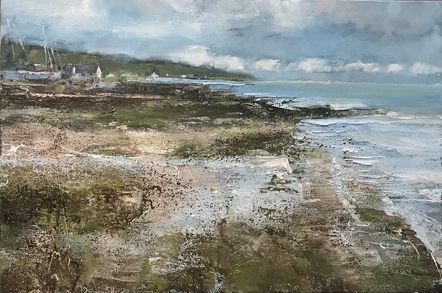 Tide's Out - Lamlash - mixed media 50 x 75 cm - SOLD