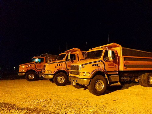trucks night dark evening