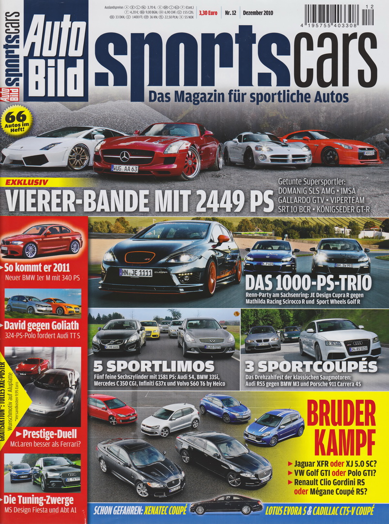 Image of Auto Bild Sportscars - 2010-12 - Cover