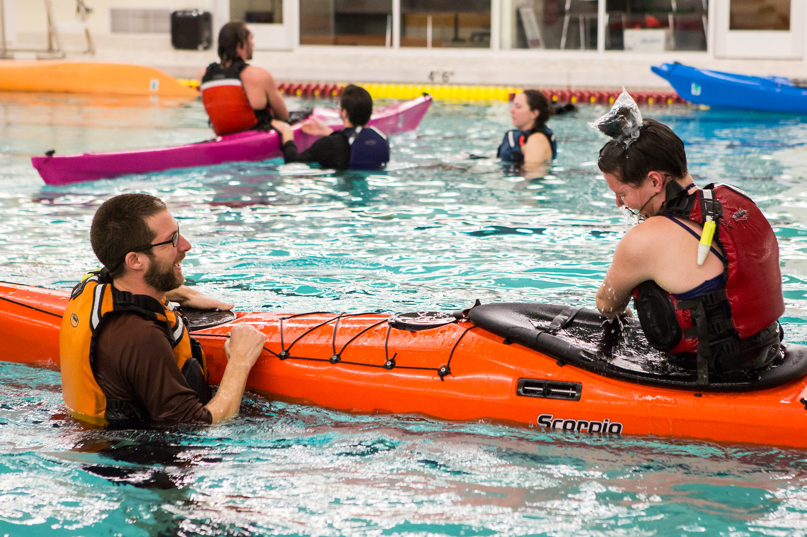 PHO-UMC14-134 Kayak Rolling Clinic in the new Halas Pool