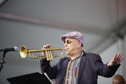 Butler Bernstein & the Hot 9 on Day 2 of Jazz Fest - 4.28.18. Photo by Michele Goldfarb.