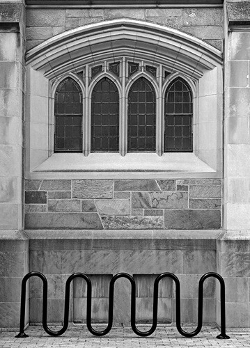 Bicycle Rack and Gothic Window, Vassar College, 2006