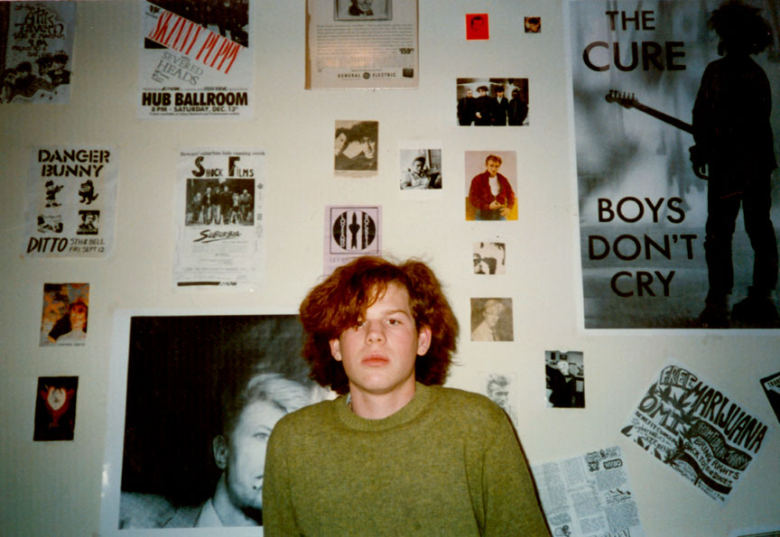 Dan, Winter 1986, in bedroom in Wallingford House