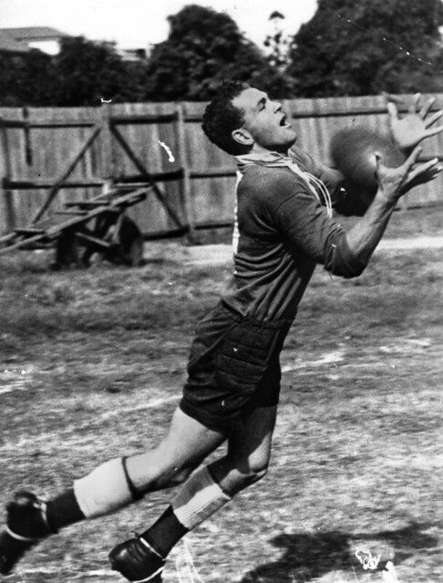 Rugby League player in action, ca. 1934