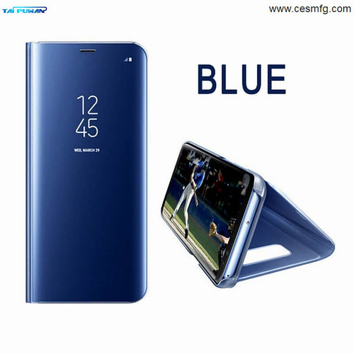 For Samsung Galaxy S9 S9 Plus Luxury 5 In 1 Mirror Leather Business Clear View Plating Mirror Cover Stand Holder Wallet Flip Leather Case (5) | by Wholesale Cell Mobile Cellular Phone Accessories