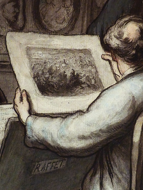 DAUMIER Honoré - Les Amateurs d'Estampes (Louvre RF4036) - Detail 49