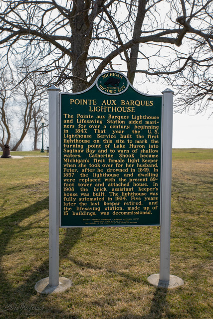 Pointe Aux Barques Lighthouse Historical Marker