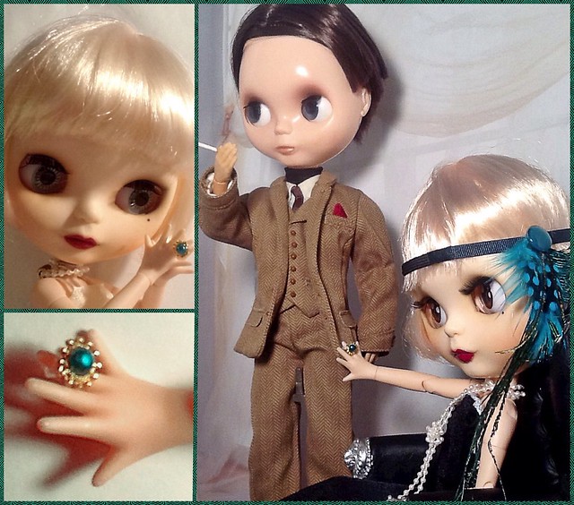 Blythe-a-Day# 2. Emerald&# 7. These are my fav things (as flat lay photo)&# 19. Be a Millionaire: Daisy and the Prince of Wales, the Future King Edward VIII