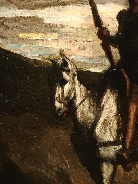 DAUMIER Honoré,1850 - Don Quichotte et Sancho se rendant aux Noces de Gamaches, dans la Montagne (Tokyo) - Detail 06