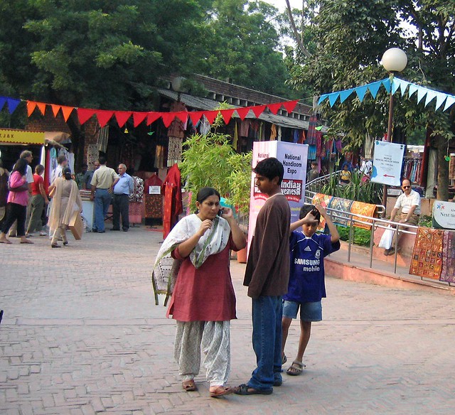 Family at Dilli Haat Exhibition