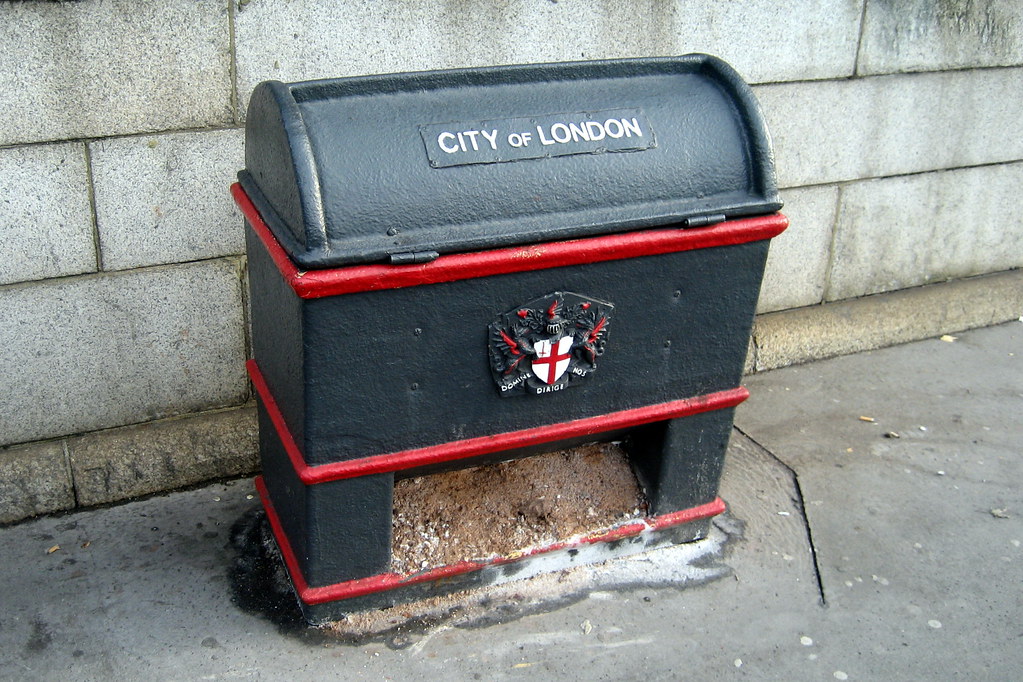 UK - London - The City: Grit Bin, A grit bin or salt bin is…